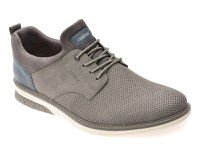 Pantofi RIEKER gri, 14450, din piele ecologica - 1
