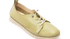 Pantofi SHOOZY verzi, EV2813, din piele naturala
