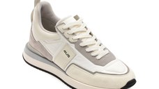 Pantofi sport 4US albi, SEAN 400, din material textil