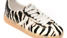 Pantofi sport ALDO alb-negru, CHICSNEAKER 122, din piele naturala