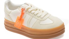 Pantofi sport ALDO albi, ELABRINTAR 100, din piele ecologica