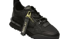Pantofi sport barbatesti REPLAY MS1P2UL negri din material textil si piele naturala