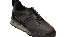 Pantofi sport barbatesti REPLAY negri, model MS1P2SL, din material textil si piele naturala