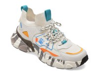 Pantofi sport BITE THE BULLET albi, 23168, din material textil - 1