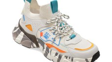 Pantofi sport BITE THE BULLET albi, 23168, din material textil