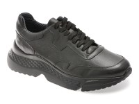Pantofi sport BITE THE BULLET negri, 1633, din piele naturala - 1