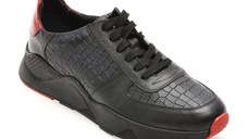 Pantofi sport BITE THE BULLET negri, 2606, din piele croco