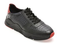 Pantofi sport BITE THE BULLET negri, 2606, din piele croco - 1