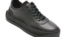 Pantofi sport BITE THE BULLET negri, HS220, din piele naturala