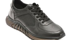 Pantofi sport BITE THE BULLET negri, KL210, din piele naturala