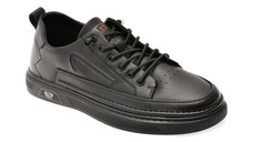 Pantofi sport BITE THE BULLET negri, TB78611, din piele naturala