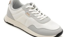 Pantofi sport BOSS albi, 6481, din piele ecologica