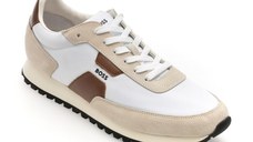 Pantofi sport BOSS albi, 8723, din material textil