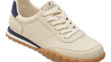 Pantofi sport CARIBU albi, V260007, din piele naturala