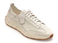 Pantofi sport CLARKS albi, CRAFT SPEED, din piele naturala - 1