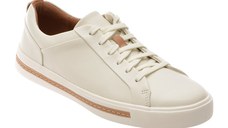 Pantofi sport CLARKS albi, UN MAUI LACE, din piele naturala