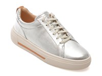 Pantofi sport CLARKS argintii, HOLLYHOCK WALK, din piele naturala - 1