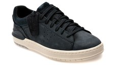Pantofi sport CLARKS bleumarin, COURTLITE 2 RUN, din nabuc