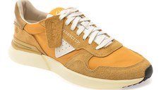 Pantofi sport CLARKS maro, CRAFT WICK LACE, din material textil si piele intoarsa