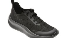 Pantofi sport CLARKS negri, SOLEVANA TIE, din material textil