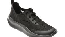 Pantofi sport CLARKS negri, SOLEVANA TIE, din material textil