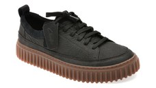Pantofi sport CLARKS negri, TORHILL LACE, din nabuc