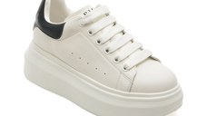 Pantofi sport EPICA alb-negru, 70637, din piele naturala