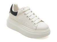 Pantofi sport EPICA alb-negru, 70637, din piele naturala - 1