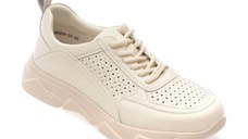 Pantofi sport EPICA albi, 18029, din piele naturala
