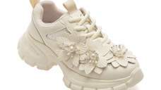 Pantofi sport EPICA albi, 2W99, din material textil