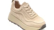 Pantofi sport EPICA albi, 6038, din piele intoarsa