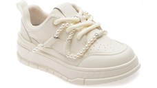 Pantofi sport EPICA albi, H809912, din piele ecologica