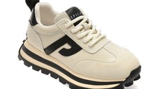 Pantofi sport EPICA albi, M1113, din piele naturala