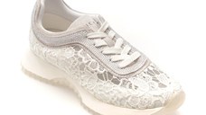 Pantofi sport EPICA albi, QS663, din material textil