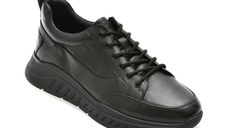 Pantofi sport EPICA negri, 58619, din piele naturala