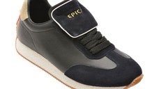 Pantofi sport EPICA negri, 59635, din piele naturala