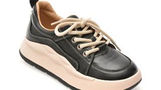 Pantofi sport EPICA negri, 68628, din piele naturala