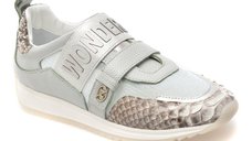 Pantofi sport ERISMA albastri, 135697F, din material textil si piele naturala