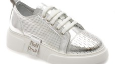 Pantofi sport ERISMA argintii, 2084611, din piele naturala