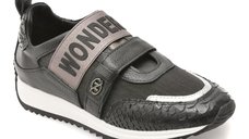 Pantofi sport ERISMA maro, 135697F, din material textil si piele naturala