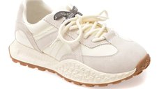 Pantofi sport FLAVIA PASSINI albi, 6677, din material textil si piele naturala
