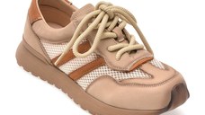 Pantofi sport FLAVIA PASSINI bej, WM05, din material textil si piele naturala