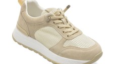 Pantofi sport FLAVIA PASSINI bej, WM12, din material textil si piele naturala