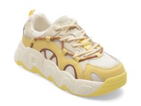 Pantofi sport FLAVIA PASSINI galbeni, 5376, din material textil si piele naturala - 1