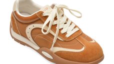Pantofi sport FLAVIA PASSINI maro, T265105, din material textil si piele naturala