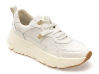 Pantofi sport GEOX albi, D36UFE, din piele naturala - 1