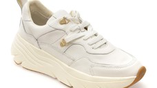 Pantofi sport GEOX albi, D36UFE, din piele naturala