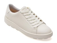 Pantofi sport GEOX albi, D45WEB, din piele naturala - 1