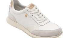 Pantofi sport GEOX albi, D55YPC, din piele naturala