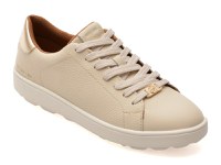 Pantofi sport GEOX bej, D55WEB, din piele naturala - 1